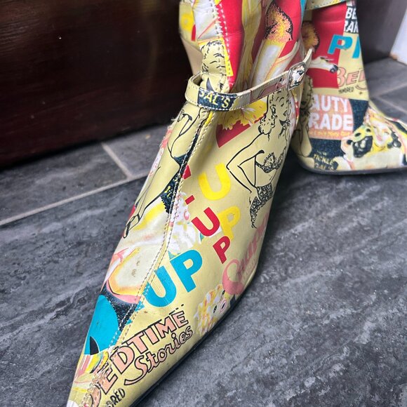 Unknown Maker - Vintage - Size 5.5 - High Heel Boots - Picture 2 of 6